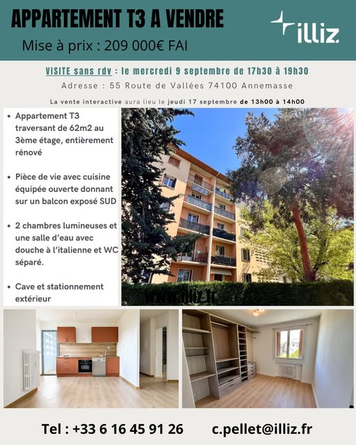 T3 rénové à Annemasse